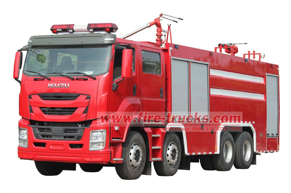 POWERSTAR Isuzu GIGA 8X4 dry powder water foam fire truck