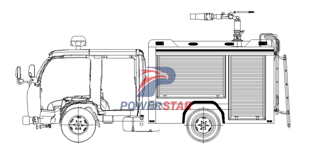 POWERSTAR water tender truck drawing