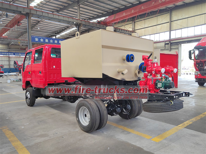 Isuzu NKR mini fire truck on production