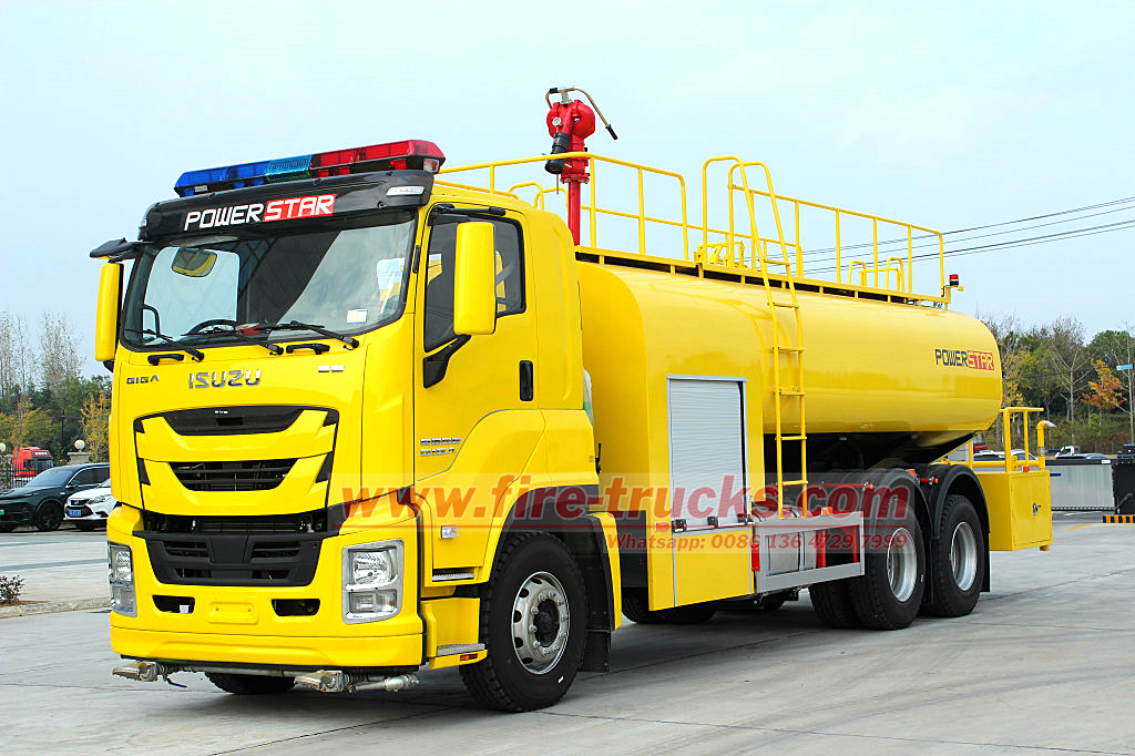 Dubai Isuzu giga 12,000L Yellow Fire Trucks