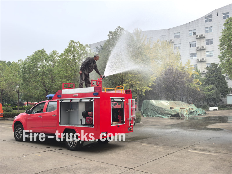 Fire pump water jetting for test