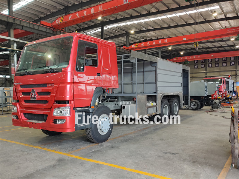 HOWO fire truck factory install powder system HOWO fire truck factory install powder system
