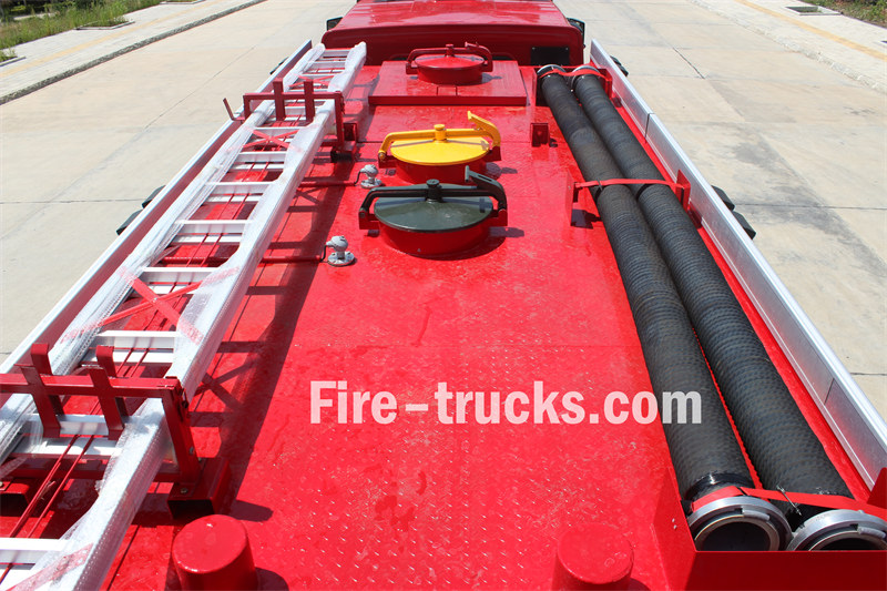 Top view of HOWO fire truck
