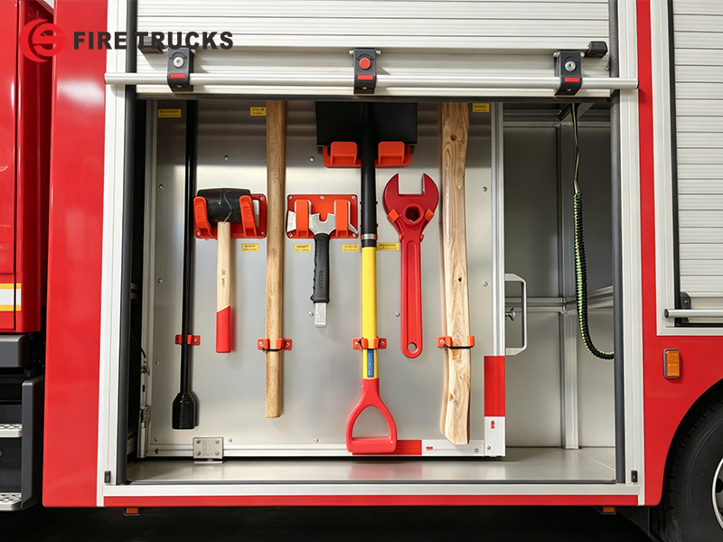 SITRAK HOWO 4X2 heavy rescue foam fire truck 350HP Equipment Compartment