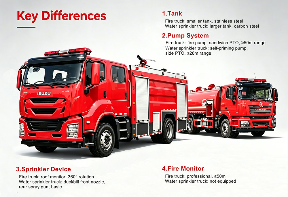 is a fire fighting water truck the same as a sprinkler truck is a fire fighting water truck the same as a sprinkler truck