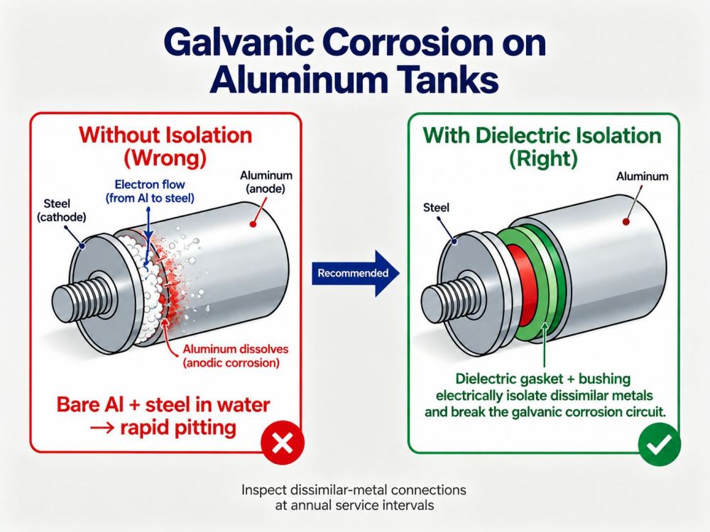 How to prevent corrosion of aluminum tanks