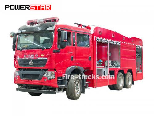 HOWO Dual Tank Dry Powder Fire Suppression Truck