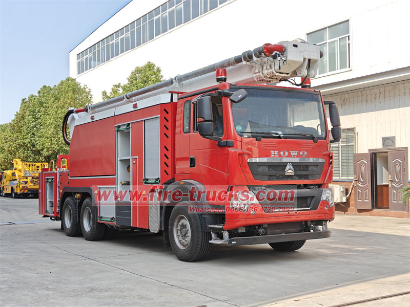 HOWO Water Tower Firefighting Truck- ဖွဲ့စည်းပုံနှင့် အသုံးချမှုများ