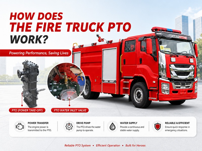 မီးသတ်ကား PTO (ပါဝါ ထုတ်ယူမှု) သည် မည်သို့ အလုပ်လုပ်သနည်း။