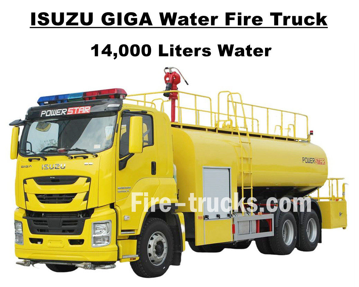 ဟွန်ဒူးရပ်စ် Isuzu 14000L Water Pumper Fire Fighting Truck Manual